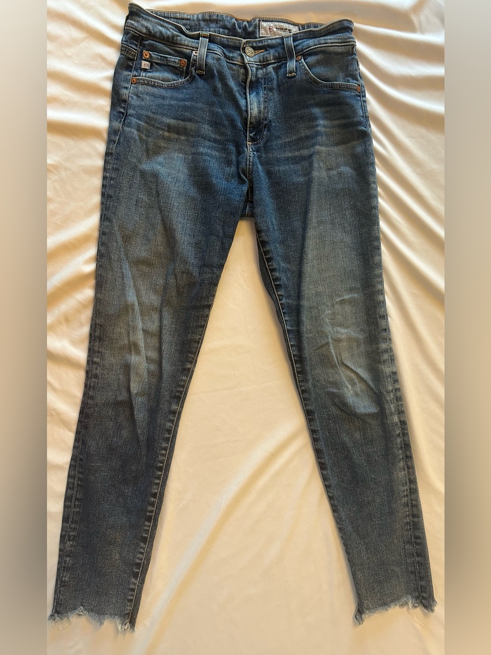 AG Adriano Goldschmied Farrah Skinny Ankle Jeans Raw Hem 28” Inseam